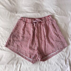 Red Gingham Women's Shorts